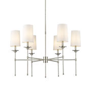 Z-Lite Emily 6 Light 38" Wide Chandelier Brushed Nickel