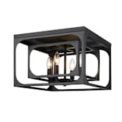 Z-Lite Easton 4 Light 15" Wide Flush Mount Ceiling Fixture Matte Black