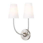 Z-Lite Shannon 2 Light 17" Tall Wall Sconce Brushed Nickel