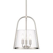 Z-Lite Archis 3 Light 12" Wide Taper Candle Pendant Brushed Nickel
