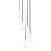 Z-Lite Farrell 7 Light 18" Wide Chandelier Brushed Nickel