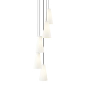 Z-Lite Farrell 5 Light 12" Wide Chandelier Brushed Nickel
