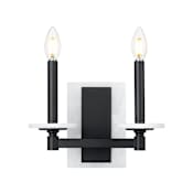 Z-Lite Kaden 2 Light 9" Tall Bathroom Sconce Matte Black