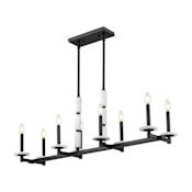 Z-Lite Kaden 8 Light 44" Wide Taper Candle Style Chandelier Matte Black