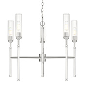Z-Lite Esme 5 Light 32" Wide Chandelier Brushed Nickel