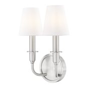 Z-Lite Tova 2 Light 14" Tall Wall Sconce Brushed Nickel