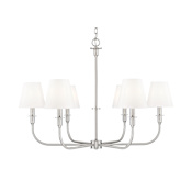 Z-Lite Tova 6 Light 37" Wide Candle Style Chandelier Brushed Nickel