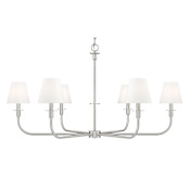 Z-Lite Tova 6 Light 49" Wide Candle Style Chandelier Brushed Nickel