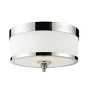 Z-Lite Cosmopolitan 3 Light 14" Wide Flush Mount Drum Ceiling Fixture Chrome