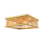 Z-Lite Camellia 4 Light 18" Wide Flush Mount Ceiling Fixture Brass