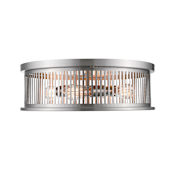 Z-Lite Camellia 4 Light 20" Wide Flush Mount Drum Ceiling Fixture Brushed Nickel