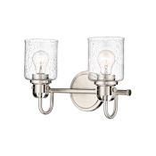 Z-Lite Kinsley 2 Light 15" Wide Bathroom Vanity Light Brushed Nickel