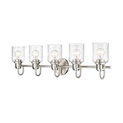 Z-Lite Kinsley 5 Light 35" Wide Bathroom Vanity Light Brushed Nickel