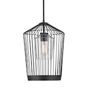 Z-Lite Lido 13" Wide Cage Pendant Matte Black