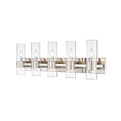 Z-Lite Lawson 5 Light 38" Wide Vanity Strip Brushed Nickel