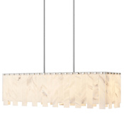 Z-Lite Viviana 5 Light 41" Wide Linear Chandelier Polished Nickel