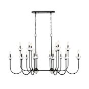 Z-Lite Allistair 16 Light 56" Wide Taper Candle Style Chandelier Matte Black