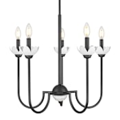 Z-Lite Allistair 5 Light 24" Wide Taper Candle Style Chandelier Matte Black