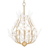 Z-Lite Claudine 5 Light 24" Wide Crystal Pendant Modern Gold