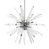 Z-Lite Burst 10 Light 42" Wide Crystal Sputnik Chandelier Chrome