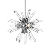 Z-Lite Burst 4 Light 21" Wide Crystal Sputnik Chandelier Chrome