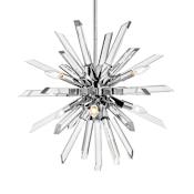 Z-Lite Burst 6 Light 25" Wide Crystal Sputnik Chandelier Chrome