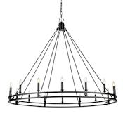Z-Lite Dennison 16 Light 60" Wide Taper Candle Style Chandelier Matte Black