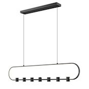 Z-Lite Saros 54" Wide LED Linear Chandelier Matte Black