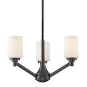 Z-Lite Montego 3 Light 1 Tier Chandelier with Matte Opal Shade Coppery Bronze