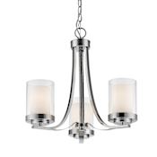 Z-Lite Willow 3 Light 16" Wide Pillar Candle Chandelier Chrome