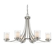 Z-Lite Willow 6 Light 35" Wide Pillar Candle Chandelier Brushed Nickel