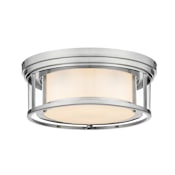 Z-Lite Willow 3 Light 16" Wide Flush Mount Drum Ceiling Fixture Brushed Nickel