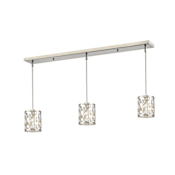 Z-Lite Almet Single Light 48" Wide Multi Light Pendant with Metal Shades Brushed Nickel