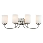 Z-Lite Cardinal 4 Light Bathroom Vanity Fixture Brushed Nickel