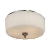 Z-Lite Cardinal 3 Light Flush Mount Ceiling Fixture Brushed Nickel