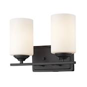Z-Lite Bordeaux 2 Light 11-3/8" Wide Bathroom Vanity Light Bronze