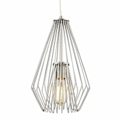 Z-Lite Quintus 9" Wide Cage Mini Pendant Brushed Nickel