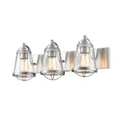 Z-Lite Mariner 24" Wide Bathroom Light with Seedy Glass Brushed Nickel