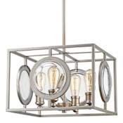 Z-Lite Port 4 Light 17-3/4" Wide Pendant Antique Silver