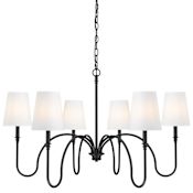 Z-Lite Jisele 6 Light 42" Wide Chandelier Matte Black
