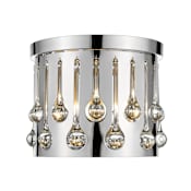 Z-Lite Oberon 3 Light 13" Wide Flush Mount Drum Ceiling Fixture Chrome
