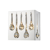 Z-Lite Oberon 2 Light 9" Tall Wall Sconce Chrome