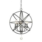 Z-Lite Tull 5 Light 20" Wide Chandelier with Crystal Accent Matte Black