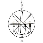 Z-Lite Tull 10 Light 36" Wide Chandelier with Crystal Accent Matte Black