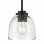 Z-Lite Ashton Single Light 6" Wide Pendant with Clear Glass Shade Bronze