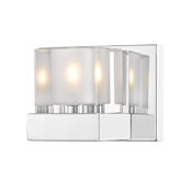 Z-Lite Fallon 1 Light 6" Wide Clear Crystal Glass Bath Sconce Chrome