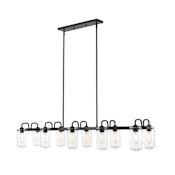 Z-Lite Delaney 10 Light 56" Wide Linear Chandelier Matte Black
