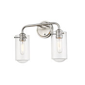 Z-Lite Delaney 2 Light 15" Wide Bathroom Vanity Light Brushed Nickel