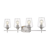 Z-Lite Joliet 4 Light 30" Wide Vanity Light Brushed Nickel