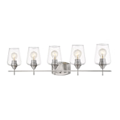 Z-Lite Joliet 5 Light 38" Wide Vanity Light Brushed Nickel